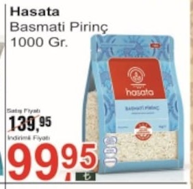 Hasata Basmati Pirinç 1000 Gr.