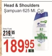 Head & Shoulders Şampuan 625Ml