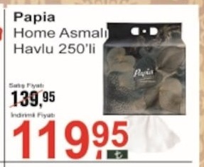 Papia Home Asmalı Havlu 250'Li