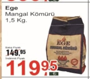 Ege Mangal Kömürü 1,5 Kg
