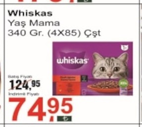 Whiskas Yaş Mama 340 Gr. (4X85) Çst
