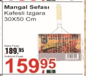Mangal Sepası Kafesli Izgara 30X50 Cm