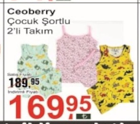 Ceoberry Çocuk Sortlu 2'Li Takim