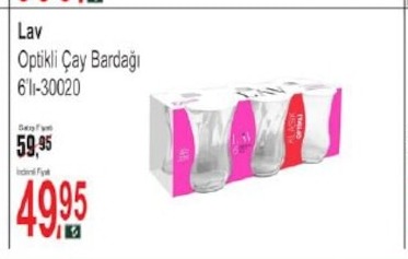 Lav Optikli Çay Bardağı 6'Lı