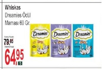 Whiskas Dreamies Ödül Maması 3X60 Gr
