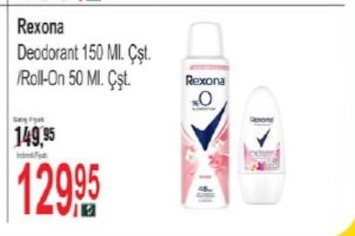 Rexona Deodorant 150 Ml. Çst. /Roll-On 50 Ml. Çst.