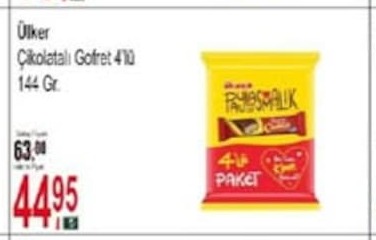 Ülker Çikolatalı Gofret 4X10 144 Gr.