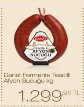 Danet Fermente Tescilli Afyon Sucuğu Kg