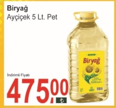 Biryağ Ayçiçek 5 Lt. Pet