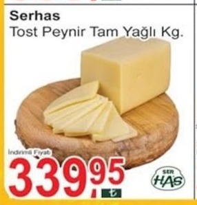 Serhas Tost Peynir Tam Yağlı Kg.