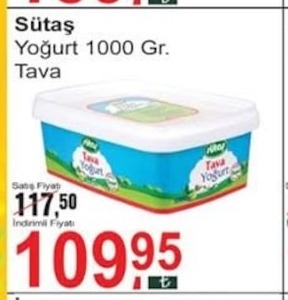 Sütaş Yoğurt 1000 Gr. Tava