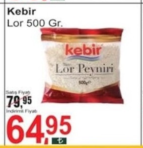 Kebir Lor Peyniri 500 Gr.