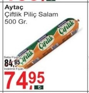 Aytaç Çiftlik Piliç Salam 500 Gr.