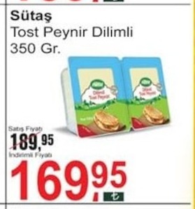 Sütaş Tost Peynir Dilimli 350 Gr.
