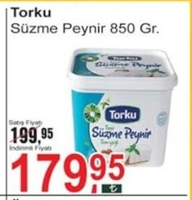 Torku Süzme Peynir 850 Gr.