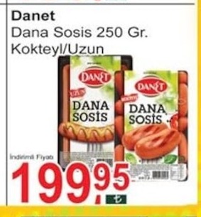 Danet Dana Sosis 250 Gr. Kokteyl/Uzun