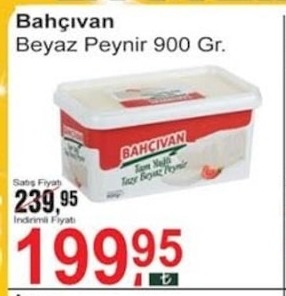 Bahçıvan Beyaz Peynir 900 Gr.