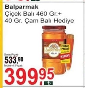 Balparmak Çiçek Balı 460 Gr.+ 40 Gr. Çam Balı Hediye