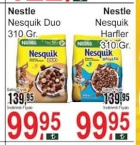 Nestle Nesquik Duo 310 Gr. Nestle Nesquik Harfler 310 Gr.
