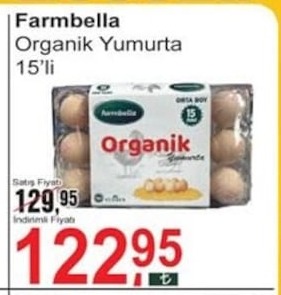 Farmbella Organik Yumurta 15'Li