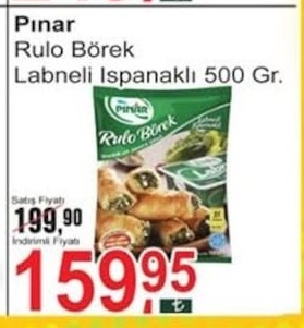 Pınar Rulo Börek Labneli Ispanaklı 500 Gr.