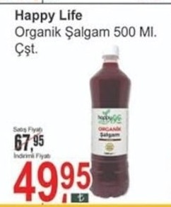 Happy Life Organik Şalgam 500 Ml.