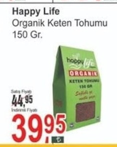 Happy Life Organik Keten Tohumu 150 Gr