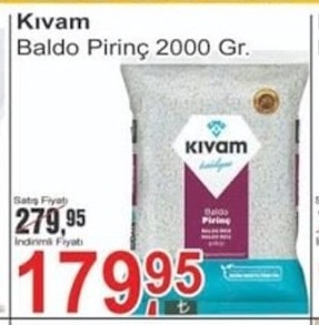 Kivam Baldo Pirinç 2000 Gr.