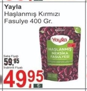 Yayl Haşlanmış Meksika Fasulyesi 400 Gr