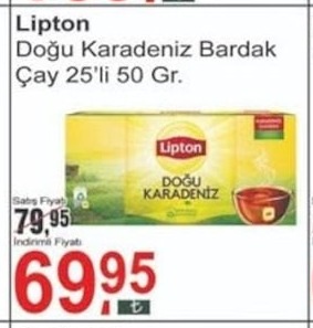 Lipton Doğu Karadeniz Bardak Çay 25'Li 50 Gr.