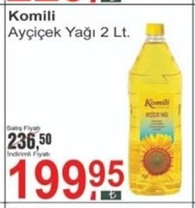 Komili Ayçiçek Yağı 2 Lt.