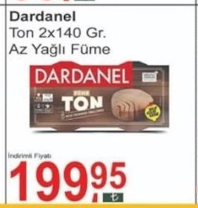 Dardanel Ton 2X140 Gr. Az Yağlı Füme