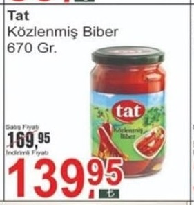 Tat Közlenmiş Biber 670 Gr.
