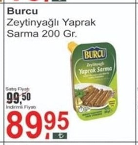 Burcu Zeytinyağlı Yaprak Sarma 200 Gr.