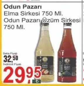 Odun Pazarı Elma Sirkesi 750 Ml Odun Pazarı Üzüm Sirkesi 750 Ml