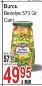 Burcu Bezelye Konservesi 570 Gr.