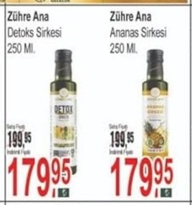 Zühre Ana Detoks Sirkesi 250 Ml.