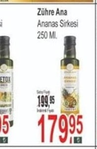 Zühre Ana Ananas Sirkesi 250 Ml.