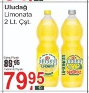 Uludağ Limonata 2 Lt. Çeşit