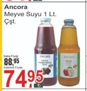 Ancora Meyve Suyu 1 Lt. Çeşit