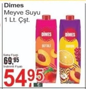 Dimes Meyve Suyu 1 Lt. Çşt.
