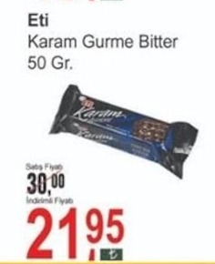 Eti Karam Gurme Bitter 50 Gr.