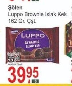 Şölen Luppo Brownie Islak Kek 162 Gr. Ççt.