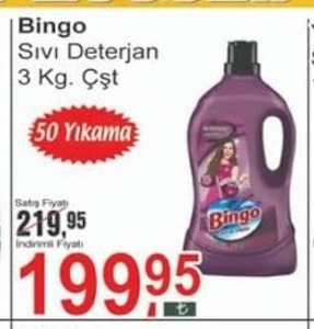 Bingo Sıvı Deterjan 3 Kg
