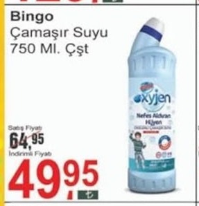 Bingo Çamaşır Suyu 750 Ml