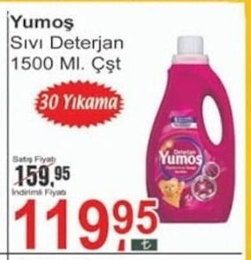 Yumoş Sıvı Deterjan 1500 Ml. Çeşit