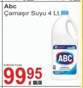 Abc Çamaşır Suyu 4 Lt.