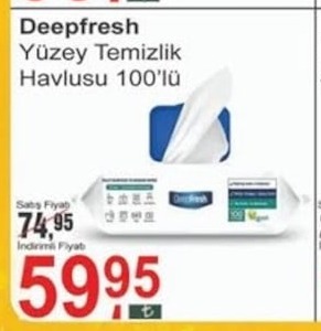 Deepfresh Yüzey Temizlik Havlusu 100'Lü