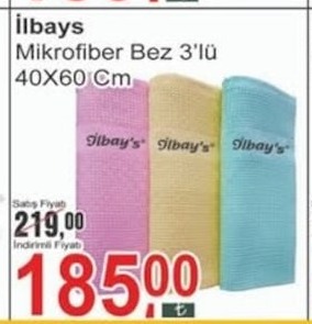 İlbays Mikrofiber Bez 3'Lü 40X60 Cm