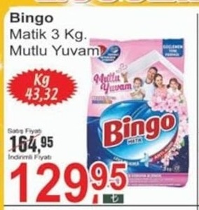 Bingo Matik Toz Deterjan Mutlu Yuvam 3 Kg